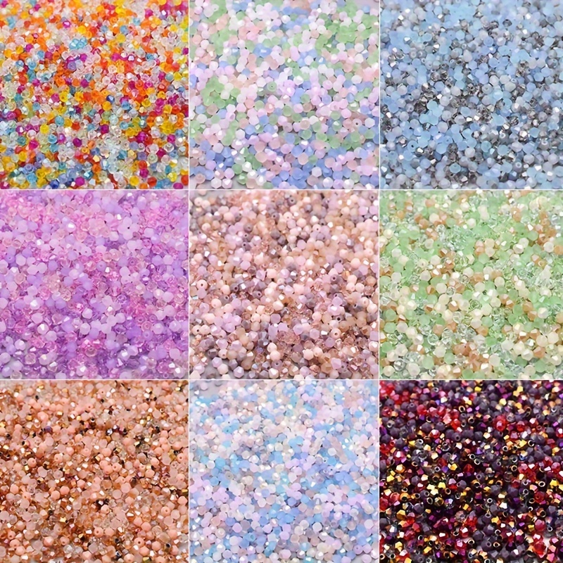 200pcs 4mm Multicolor Bicone Glass Beads for DIY Jewelry